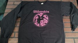 Maneskin Band Crewneck Sweatshirt - Black &amp; Pink Graphic ~Never Worn~ M ... - €19,10 EUR