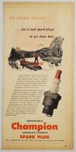 1947 Print Ad Champion Spark Plugs Men in Boat Fishing - £11.53 GBP