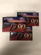 3 New TDK D90 IECI/Type I High Output Audio Cassette 90 Minutes Normal Position - £4.64 GBP