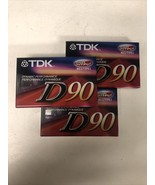 3 New TDK D90 IECI/Type I High Output Audio Cassette 90 Minutes Normal P... - $112.89 MXN