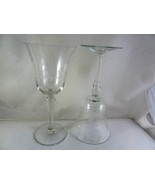 Vintage Romanian Etched Crystal wine glasses set of two 8 oz 8&quot; tall - $744.12 MXN