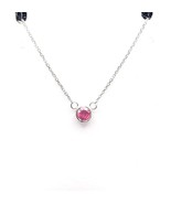 14k White Gold Ruby Necklace - $205.92