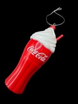 Coke Ornament Plastic Vintage Christmas Tree Decor Float Shake Red White 4&quot; - $10.00