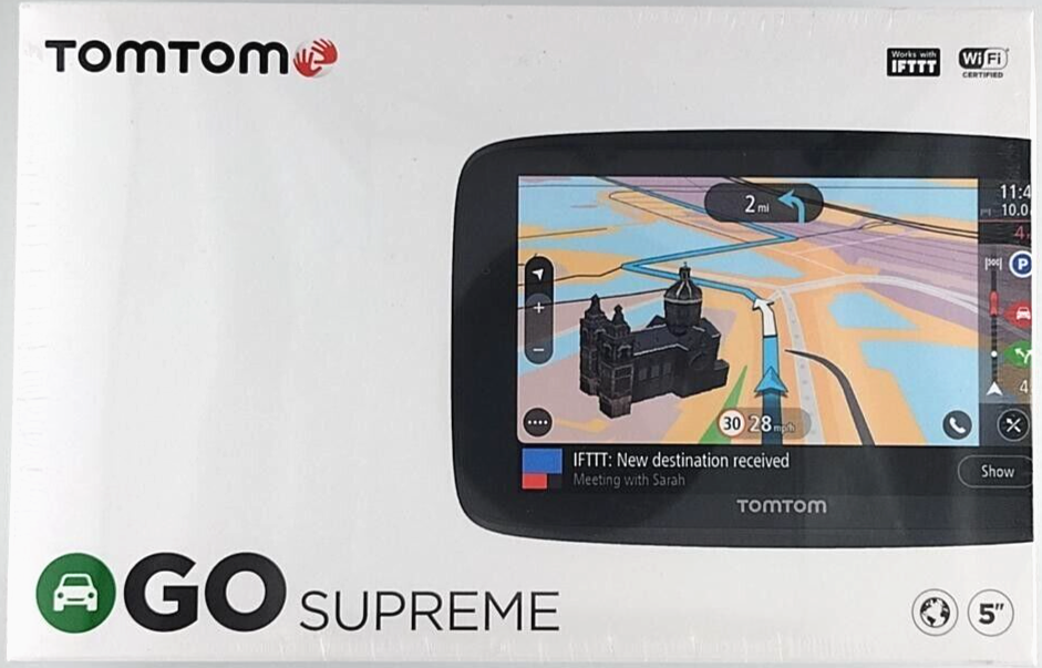 Primary image for NEW TomTom GO Supreme 5" GPS SET Device USA/CANADA/MEXICO World Map Update