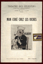 Theatre Celestins Program Mon Curé Chez Les Riches Lorde Chaine 1925 Cur... - $26.99