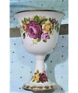Newhall Fine Bone China &#39;Cottage Rose&#39; Goblet w/ Gold Gilding - €18,84 EUR