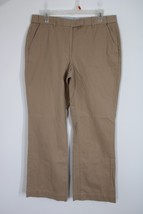NWT Lands End 12x31 Khaki Heritage Chino Bootcut Comfort Waist Pants - £20.16 GBP