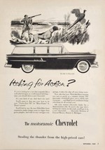 1955 Print Ad Chevrolet Beauville Station Wagons Chevy Pheasant Hunter &amp; Dog - £16.15 GBP