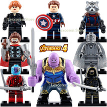 8pcs/set Marvel Endgame Thanos Hawkeye Nebula Thor Rocket Vision Minifigure - £15.14 GBP