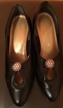 VGC California Magdesians Black Leather Mules SZ 35.5 Made in USA - £23.35 GBP