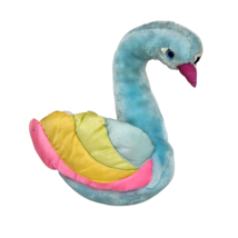 Vintage 1985 Commonwealth My Beautiful Swan Blue Stuffed Animal Plush Toy - £52.39 GBP