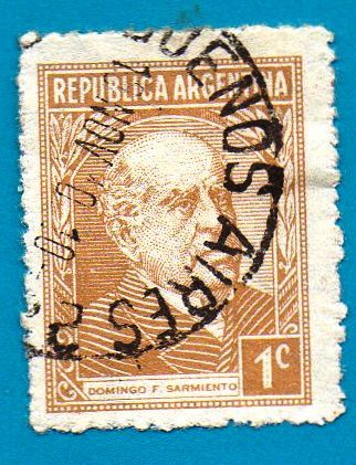 Primary image for Used Argentina Postage Stamp (1935) 1cent Domingo Sarmiento Scott Cat# 419