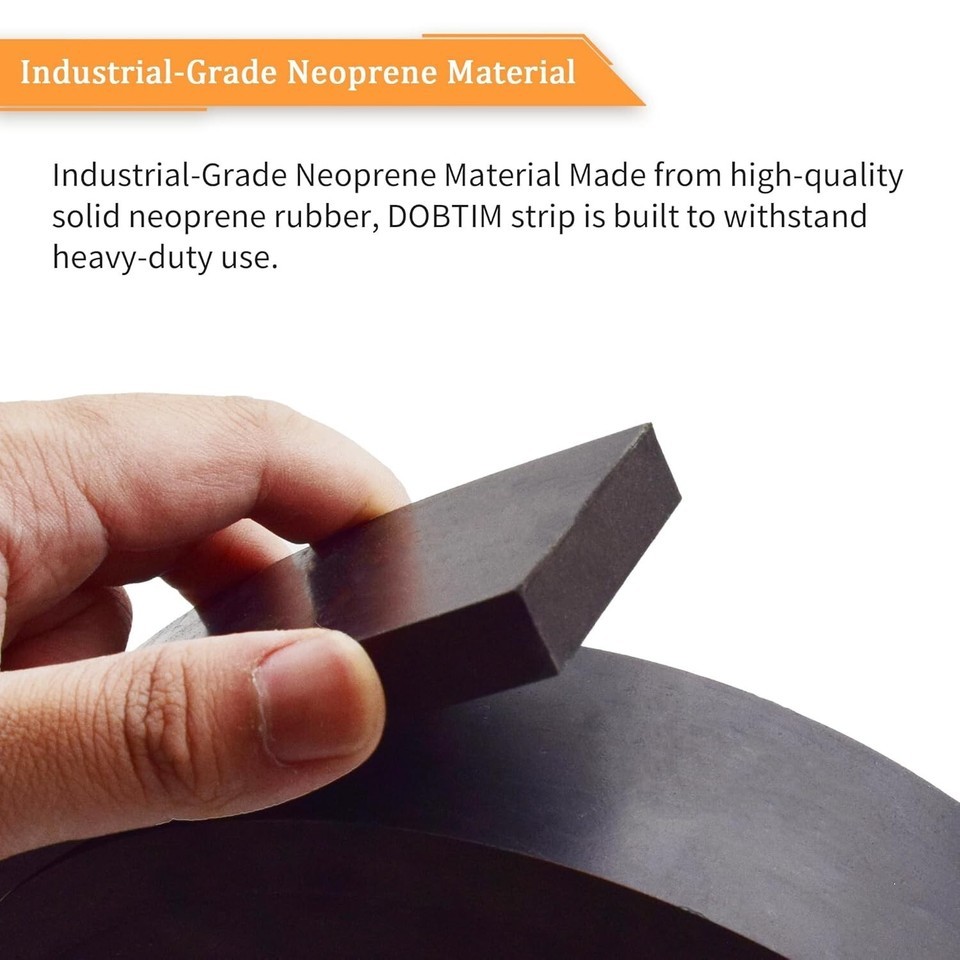 Neoprene Rubber Strips 1/2" Thick X 2" Wide X 10' Long - Versatile DIY Material Item image 6