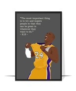 Kobe Bryant Inspirational Quotes Wall Art Sports Motivational Art Print ... - £12.59 GBP