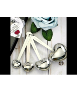 LOT OF 10 WEDDING FAVORS - HEART SHAPED MEASURING SPOONS IN GIFT BOXES - $74.61 CAD