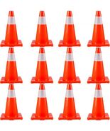  12Pack 18\" Traffic Cones, Safety Road Parking Cones PVC Base, Orange T... - $97.32