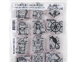 Stampers Anonymous Tim Holtz Cling Stamps 7&quot;X8.5&quot;, Mini Blueprints #9 - $29.99