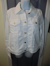 Michael Kors White J EAN Jacket Size L Women&#39;s New - £70.96 GBP