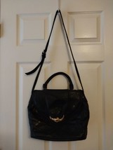 Ladies Black Purse With Handle and Shoulder Strap - $11.25