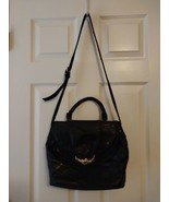 Ladies Black Purse With Handle and Shoulder Strap - $11.25