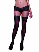 Dreamgirl Women&#39;s Plus Sheer Thigh High Stockings with Silicone Lace Top, Red, Q - £14.02 GBP