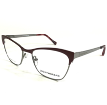 Lucky Brand Eyeglasses Frames D108 BURGUNDY Red Silver Cat Eye 52-17-140 - £37.43 GBP