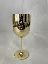 Moet &amp; Chandon Champagne Gold Acrylic Plastic Party Goblet Cup Flute - e172 - $7.92