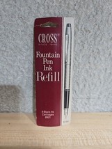 Cross Fountain Pen Refill Ink Cartridge - Black Pack of 6 NOS NEW 8921 V... - $8.93