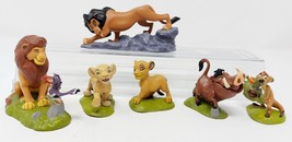 Disney Store The Lion King Figurines Set of 6 Cake Topper Simba Scar Timone Zazu - £14.30 GBP