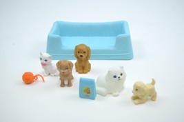 Mixed Lot of Barbie Cats and Dogs With Bed - $9.99