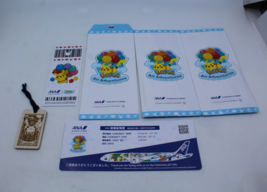 ANA Nintendo Pokemon Boarding Pass Sticker Wooden Tag Keychain Set of 3 ... - £61.93 GBP