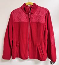 Talbot&#39;s Women&#39;s Coat Sz XL Zip Front Warm Jacket RED - $18.32