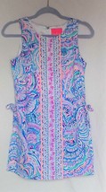 New LILLY PULITZER Donna Romper Happy As Clam Engineered Romper Blue Pink Summer - £100.47 GBP