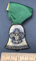 Boy Scout BSA El Camino Real CA Historic Award Trail Medal w/ Ribbon Pin Bell - £9.70 GBP