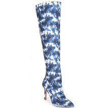 Gianni Bini Zenner Blue Tie Dye Knee High Boots Stiletto Heel - Size 5 - £33.12 GBP