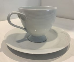 Hutschenreuther Fleuron White Chloe Cup and Saucer (3 Available) - £19.80 GBP