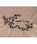Wendy Bellissimo Baby Blanket 28x38 “Sweet Baby” Pink with Bronze Satin ... - £20.86 GBP