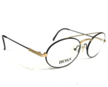 Vintage HUGO BOSS Brille Rahmen 5144 91 Schwarz Gold Rund Draht Felge 51... - £58.57 GBP