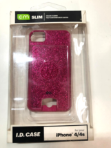 Case-Mate Slim I.D Cover case Holder for iPhone 4/4S (Pink Sparkle) - £6.96 GBP