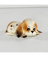 Vintage Napco Basset Hound Puppy Dog Miniature Figurine Kitsch Beagle Ly... - $14.01