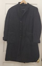 VINTAGE 100% Black Cashmere Winter Coat Roland Wayne Barron Anderson XXL - £78.10 GBP