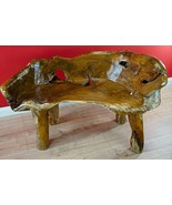 Root Wood Bank Garden Teak Solid Wood Bench Furniture Rustic to Live Cot... - $25,388.03 MXN