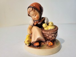 Goebel Hummel “Chick Girl” Porcelain Figurine #57/0 Incised Circle around the V - £28.33 GBP
