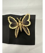 Monet Exquisite Butterfly Pin With Piano String Wings VTG - $14.94 CAD