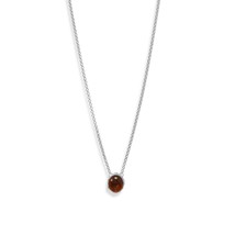 1.30 Ct Oval Drop Natural Baltic Amber Clavicle Necklace 18&quot;+2&quot; Silver 925 Chain - £78.66 GBP