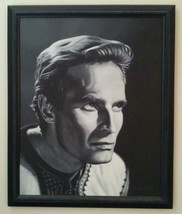 Charlton Heston Film Art Painting 16x20 Canvas BenHur Movie Memorabilia Portrait - £1,181.16 GBP