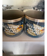 Bath And Body Works blueberry maple pancakes 3-wick Scented Candle Lot of 2 - £60.24 GBP