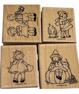 Stampin Up! Greeting Card Kids Wood-Mounted Rubber Stamps Set - $210.41 MXN
