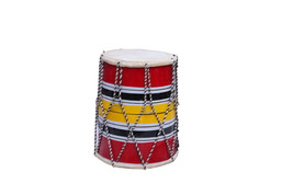 Baby wooden doori Dholak musical instrument colour multi 8 inch dholki dhol - £36.17 GBP