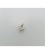 0.50ctw Princess Cut Natural Diamond Heart Shaped Pendant 14K White Gold - €2.034,05 EUR